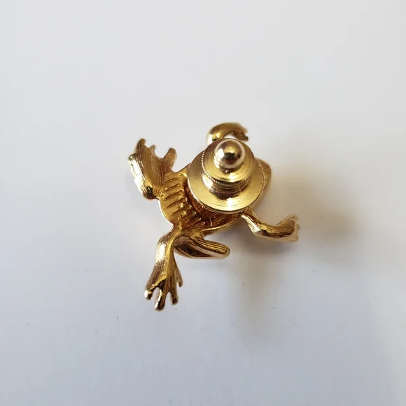 AVON VINTAGE frog Pin Brooch Rhinestone - Picture 4 of 7